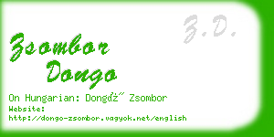 zsombor dongo business card